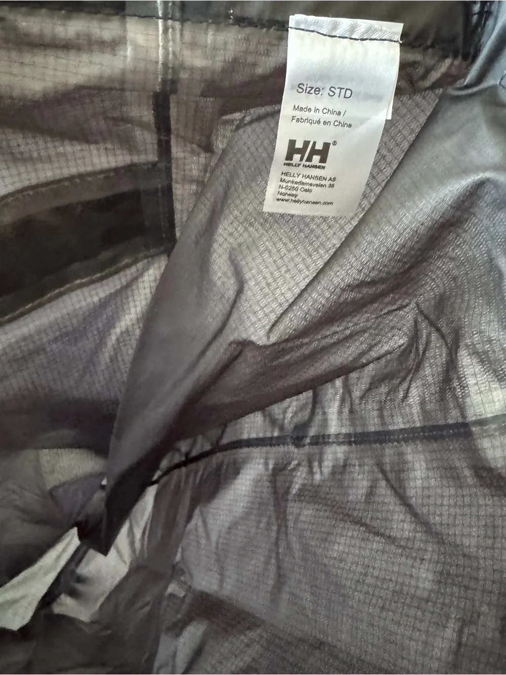 Helly Hansen Black Ripstop Jacket Liner